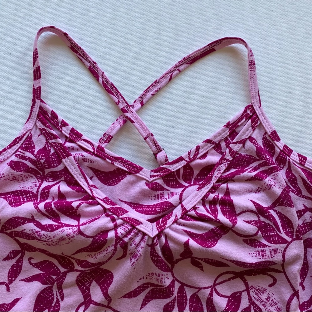 The North Face pink floral tank top size medium - Picture 3 of 5